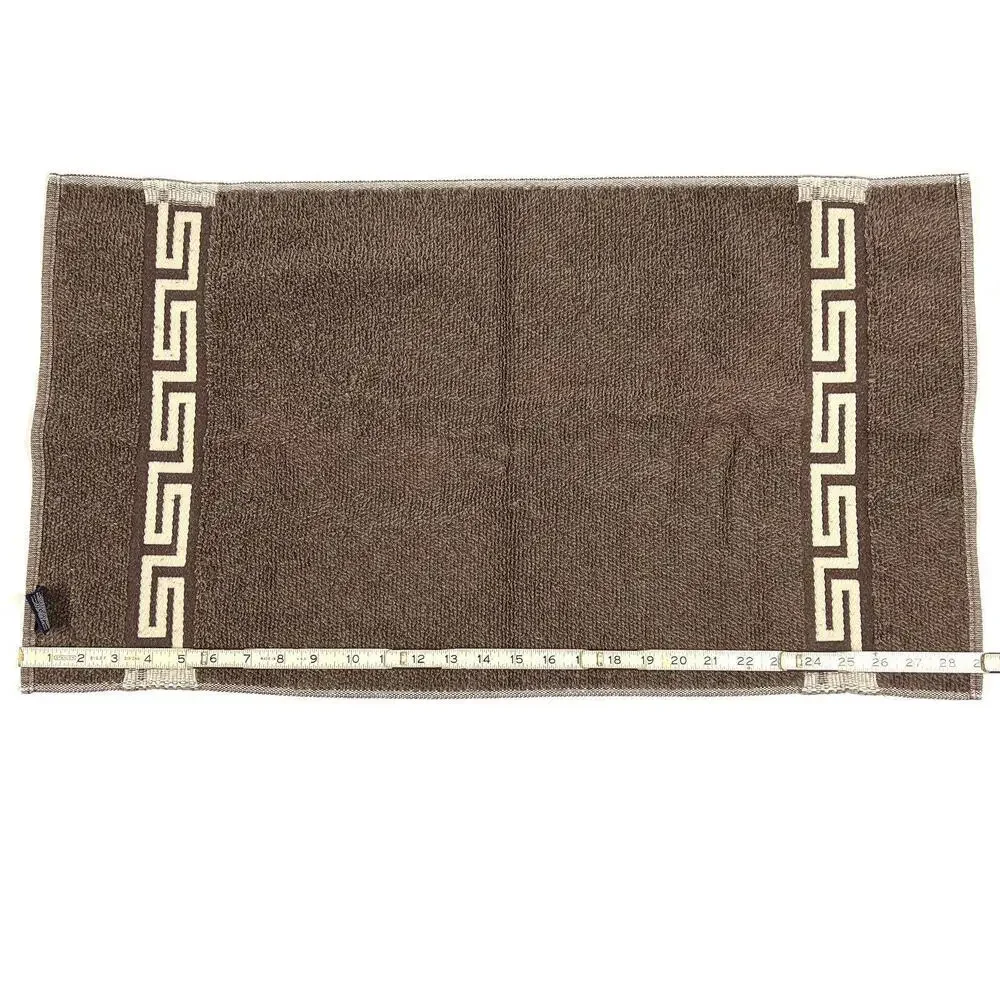 VTG Ralph Lauren Auckland North Island Fair Isle Brown Bath Towel Hand Set Of 3